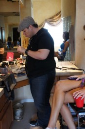 Some behind the scenes footage of sweet, sassy and sexy busty brunette, Danni Cole, as she spends the day shooting with the Aziani crew.