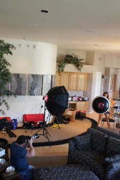 Some behind the scenes footage of sweet, sassy and sexy busty brunette, Danni Cole, as she spends the day shooting with the Aziani crew.