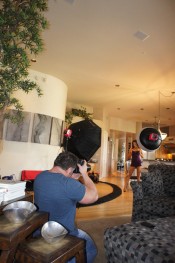 Some behind the scenes footage of sweet, sassy and sexy busty brunette, Danni Cole, as she spends the day shooting with the Aziani crew.