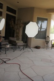Some behind the scenes footage of sweet, sassy and sexy busty brunette, Danni Cole, as she spends the day shooting with the Aziani crew.