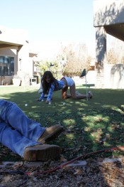 Be a fly on the wall and slip behind the scenes to watch beautiful Mckenzee Miles as she works herself up for the camera using the rocker.