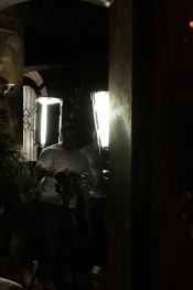 Some fun and personal behind the scenes footage of gorgeous busty brunette, Aria Giovanni, having fun on the set at Aziani!