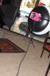 Some fun and personal behind the scenes footage of gorgeous busty brunette, Aria Giovanni, having fun on the set at Aziani!